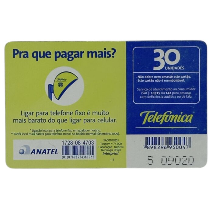 Cartão telefonico Telefonica - Dica de economia - Imagem 2