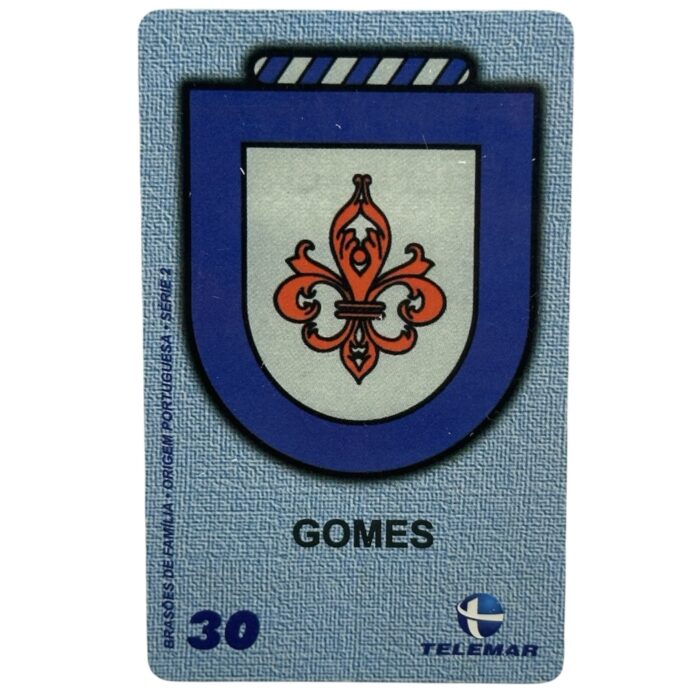 Cartão telefonico Telemar - Brasão familia Gomes