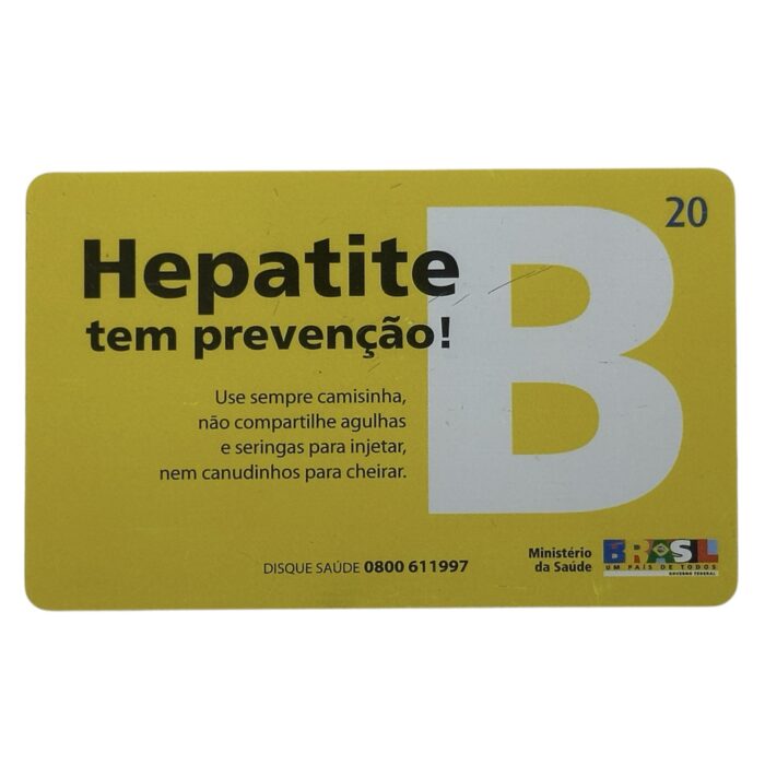 Cartão telefonico Brasil Telecom - Hepatite B tem prevenção!